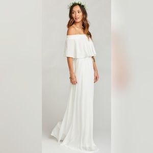 Hacienda Maxi Dress in Ivory Crisp